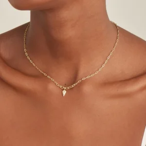 Starlounge Kettingen | Ketting Met Hanger*Ania Haie AH N041-02G-W Dance til Dawn Dames Ketting - Collier